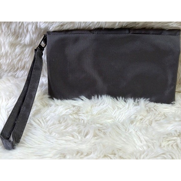 VIKTOR & ROLF KLM Airlines Grey‎ Nylon Travel Make-Up Bag Wristlet Toiletries - Picture 2 of 6